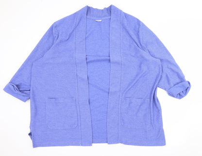 Damatrt Womens Blue  Jersey Cardigan Jumper Size 22