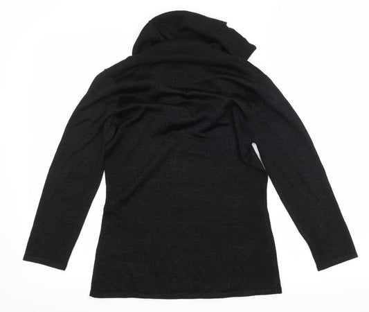 Pomodoro Womens Black  Knit Pullover Jumper Size 10