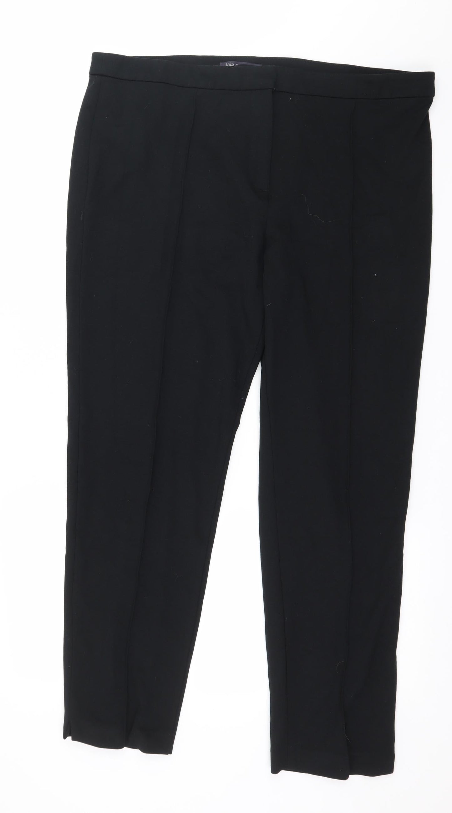 Womens UK Size 18 Marks and Spencer Regular Fit  Black Trousers