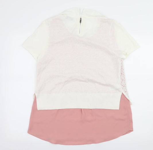 Womens UK Size 12 NEXT Pink Basic Blouse