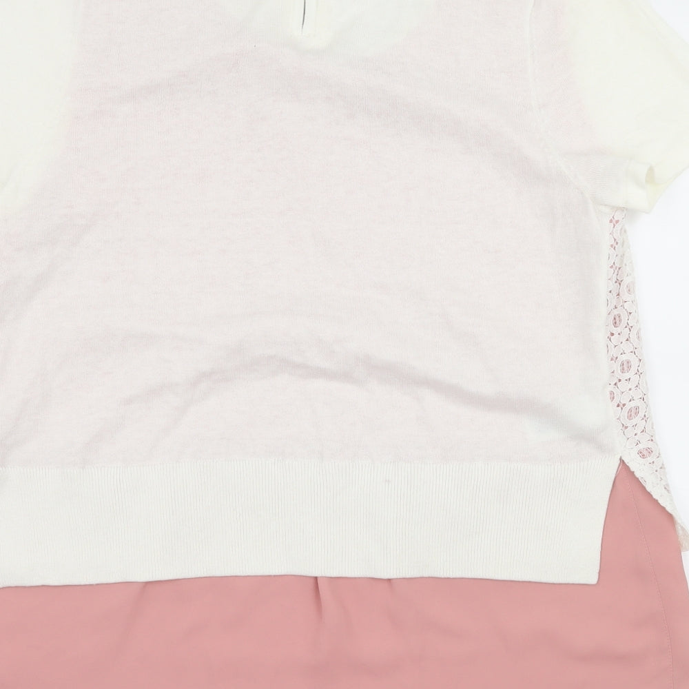 Womens UK Size 12 NEXT Pink Basic Blouse