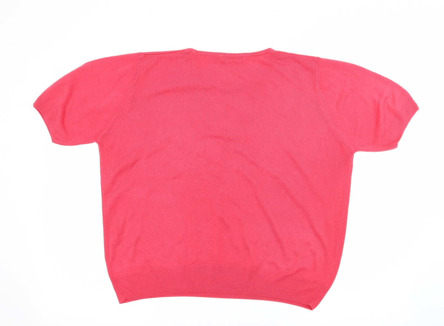Womens UK Size 16 Marks and Spencer Pink Basic T-Shirt