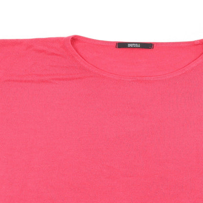 Womens UK Size 16 Marks and Spencer Pink Basic T-Shirt