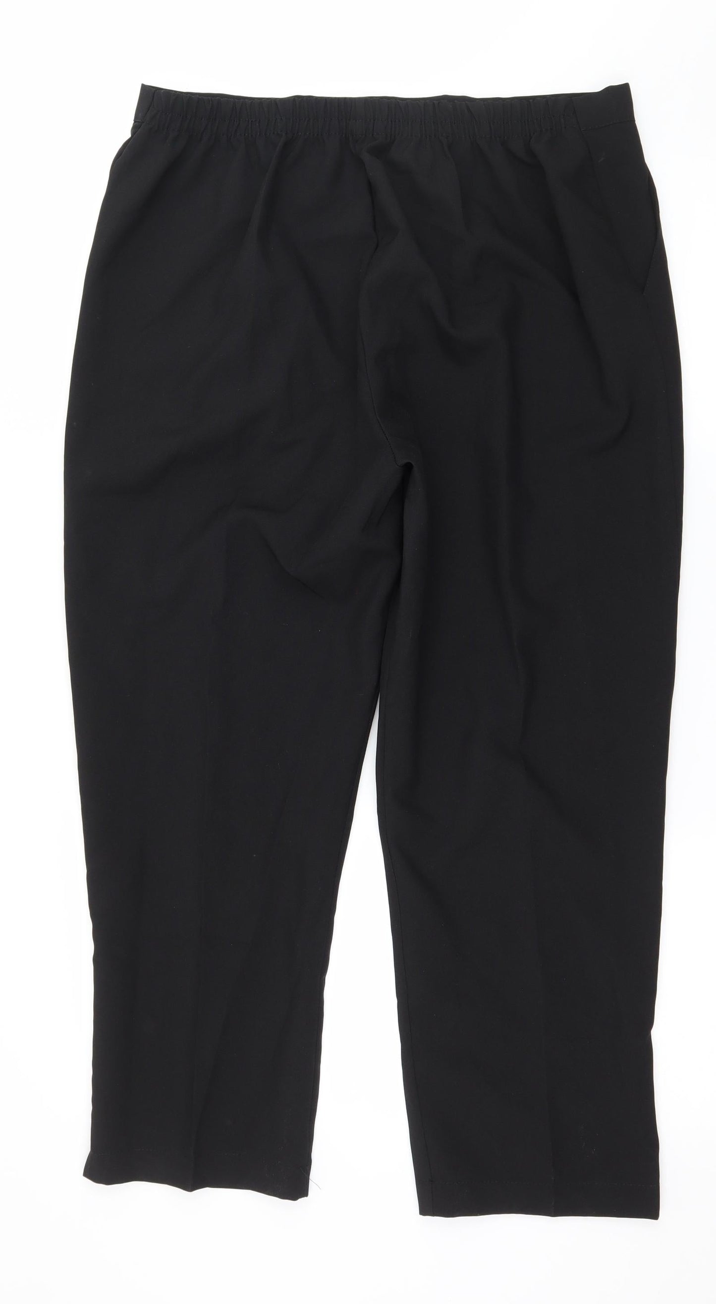 Womens UK Size 18 Preworn Regular Fit  Black Trousers