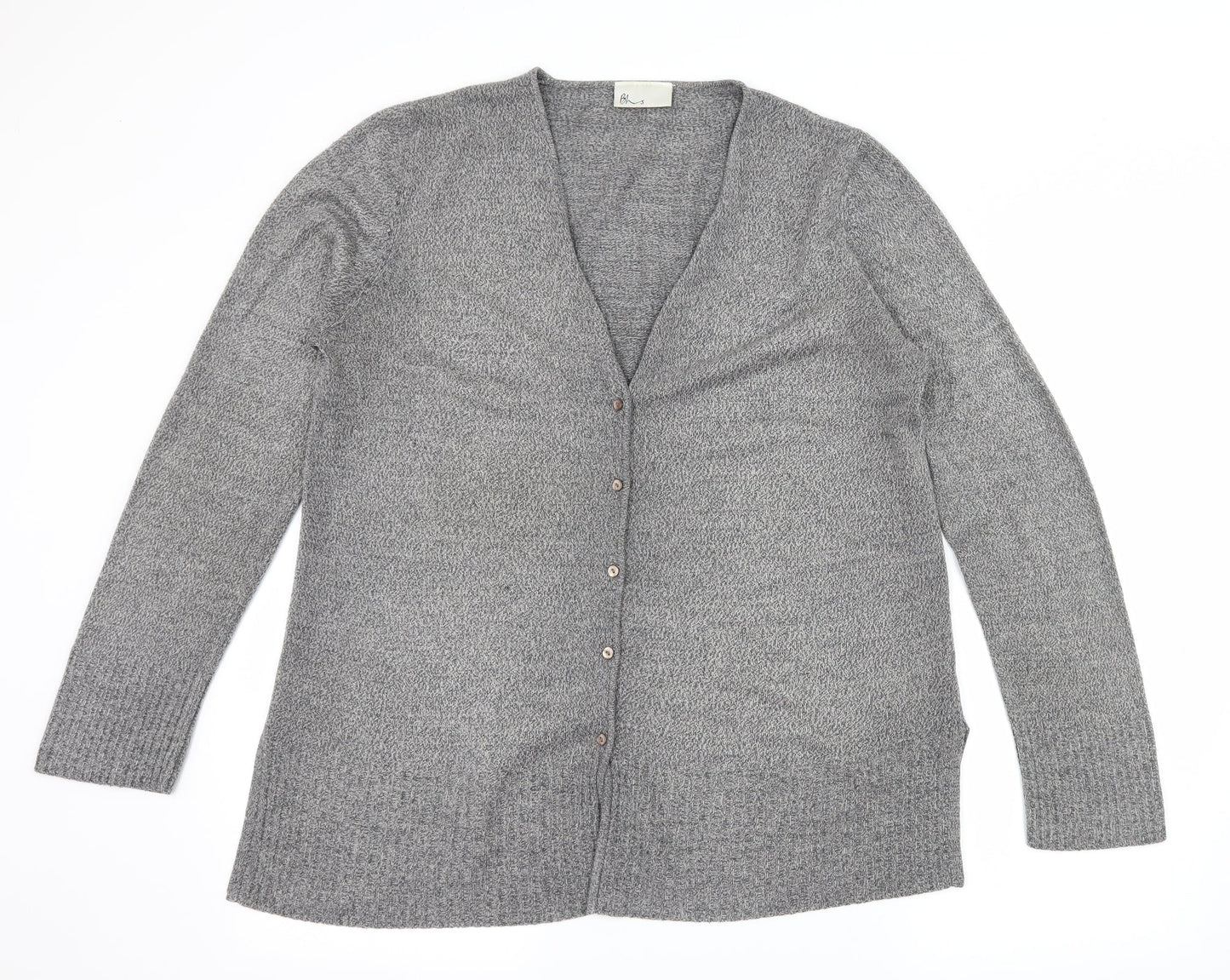 BHS Womens Grey  Knit Cardigan Jumper Size 16