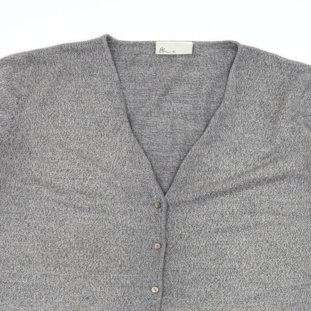 BHS Womens Grey  Knit Cardigan Jumper Size 16