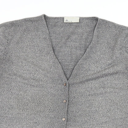 BHS Womens Grey  Knit Cardigan Jumper Size 16