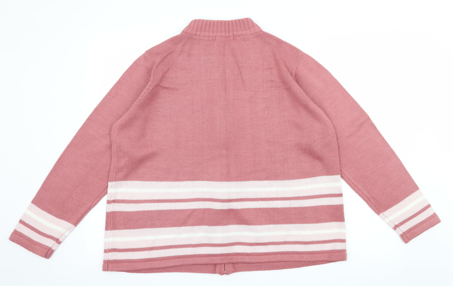 Bonmarché Womens Pink  Knit Cardigan Jumper Size L