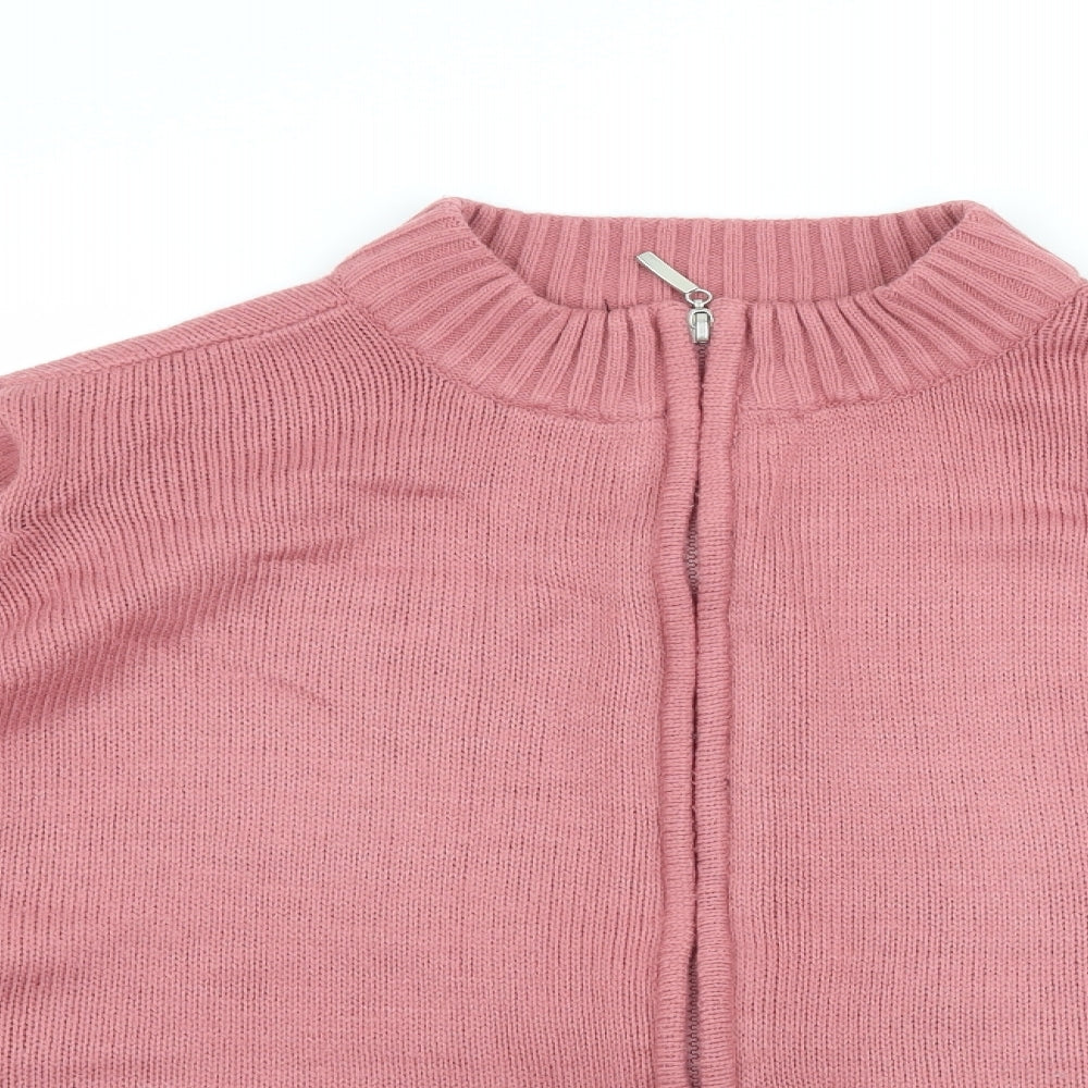 Bonmarché Womens Pink  Knit Cardigan Jumper Size L