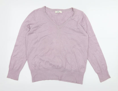 Marks and Spencer Womens Purple  Knit Pullover Jumper Size 16