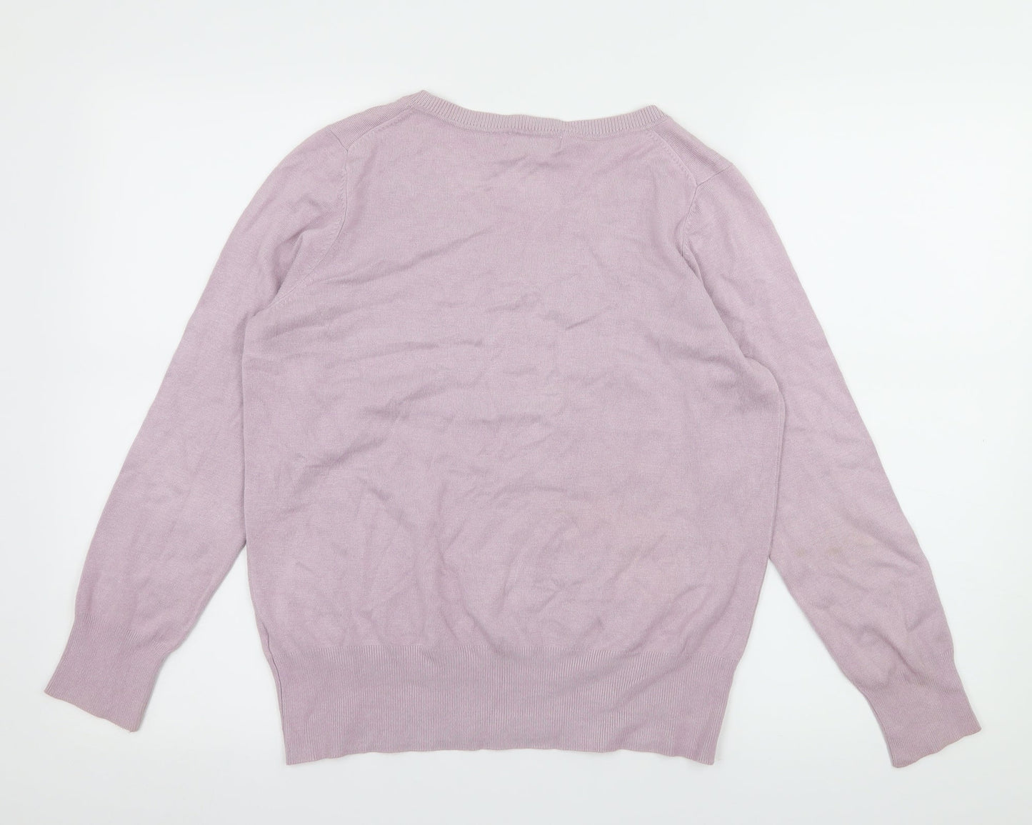 Marks and Spencer Womens Purple  Knit Pullover Jumper Size 16