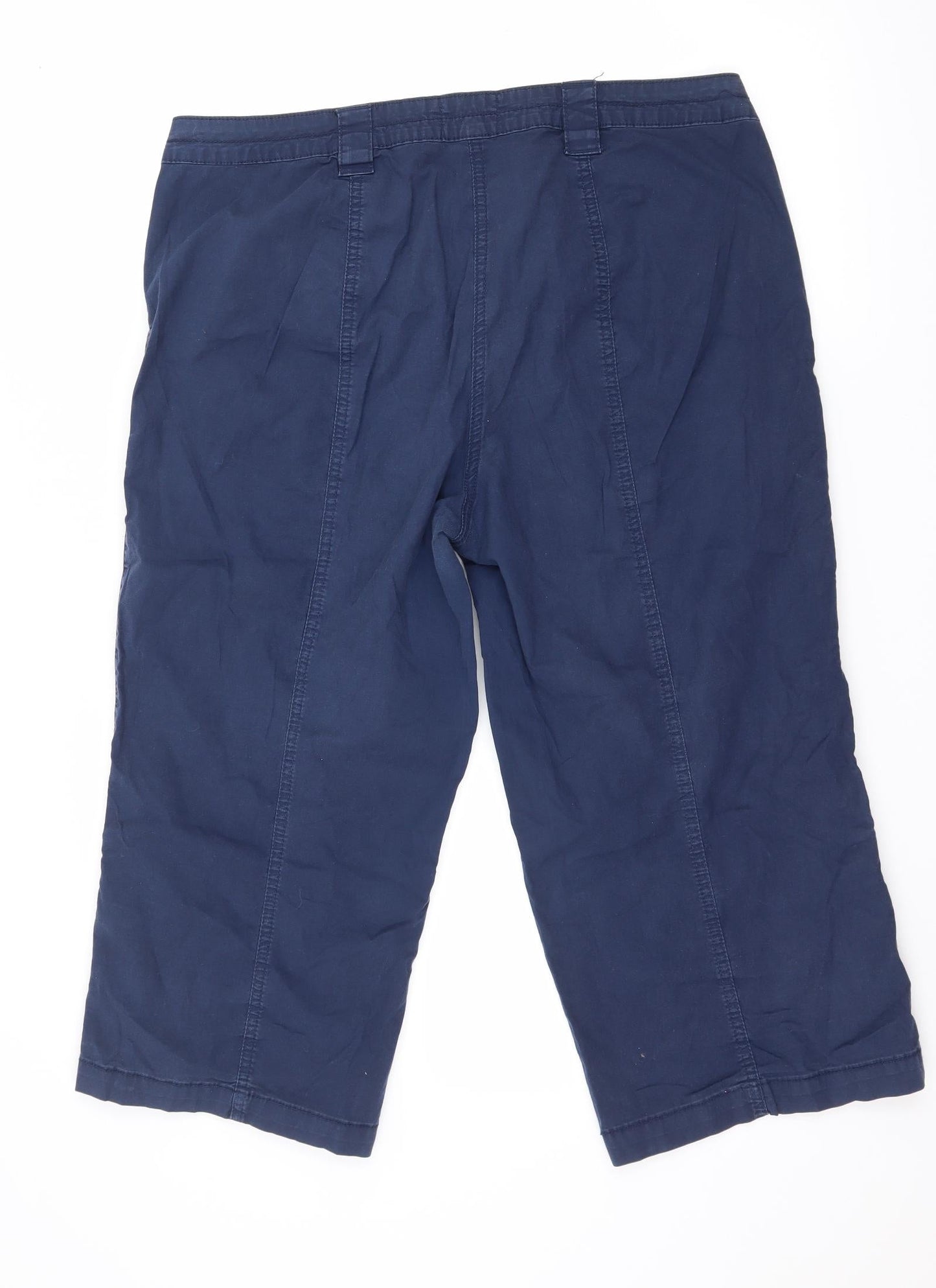 Sheego Mens Blue   Cropped Trousers Size 20 L21 in