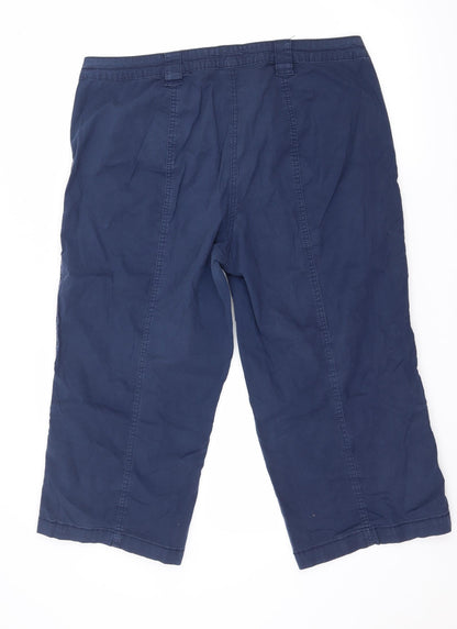 Sheego Mens Blue   Cropped Trousers Size 20 L21 in