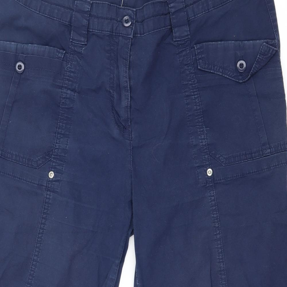 Sheego Mens Blue   Cropped Trousers Size 20 L21 in
