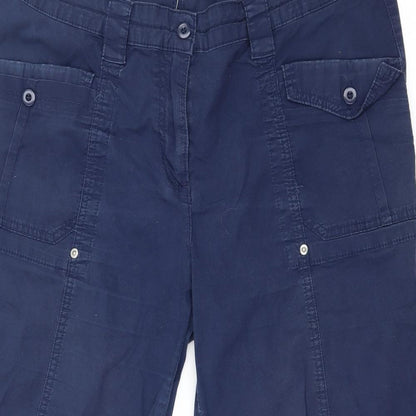 Sheego Mens Blue   Cropped Trousers Size 20 L21 in
