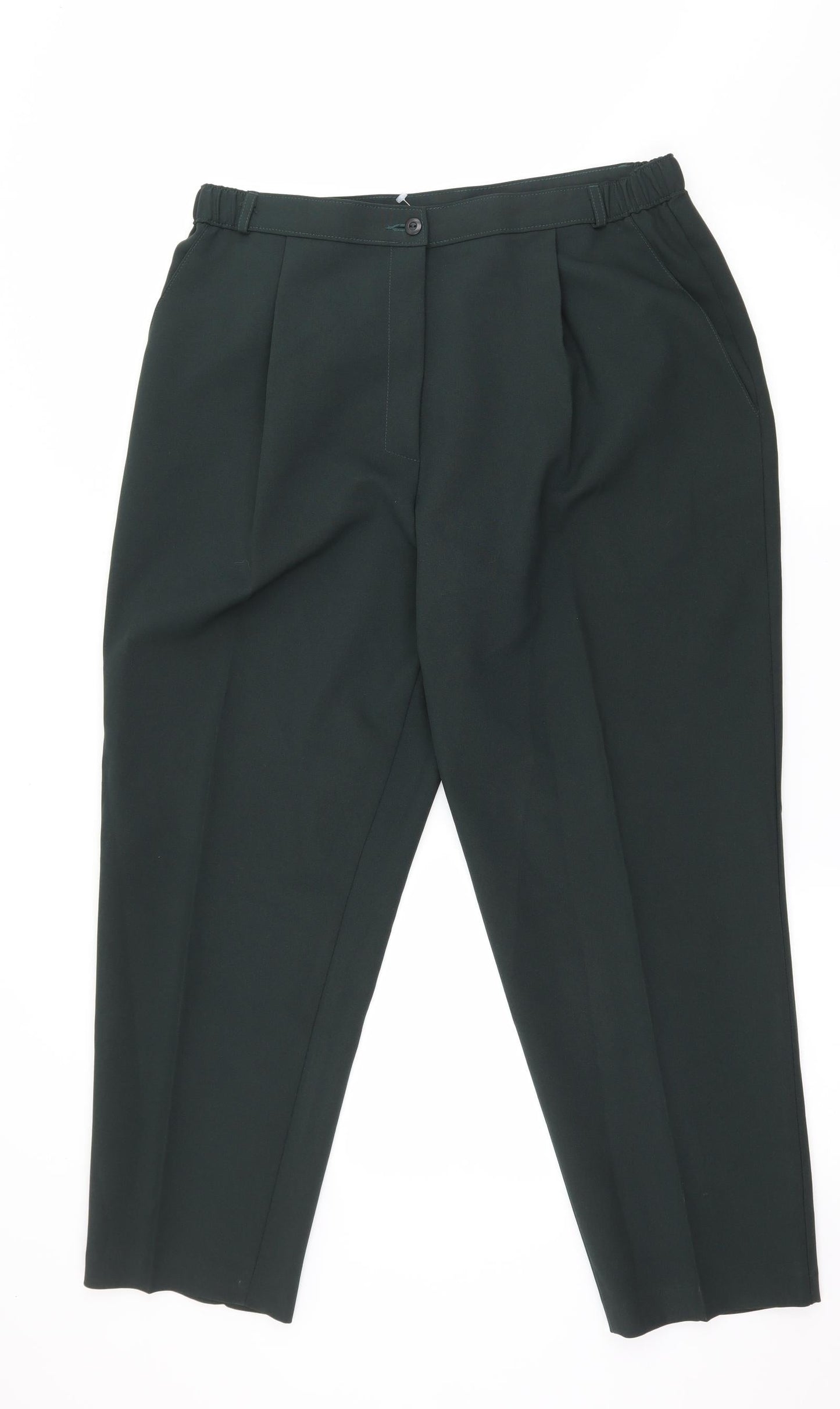 Womens UK Size 18 Marks and Spencer Regular Fit  Green Trousers
