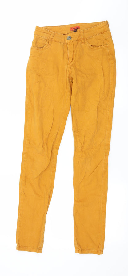 Mooda Womens Orange  Denim Trousers  Size XS L30 in