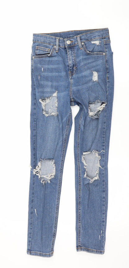 Womens UK Size 28 in Topshop Regular Fit Skinny Blue Jeans