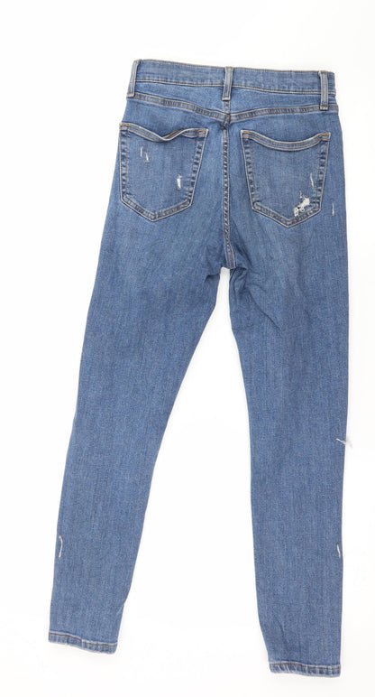 Womens UK Size 28 in Topshop Regular Fit Skinny Blue Jeans