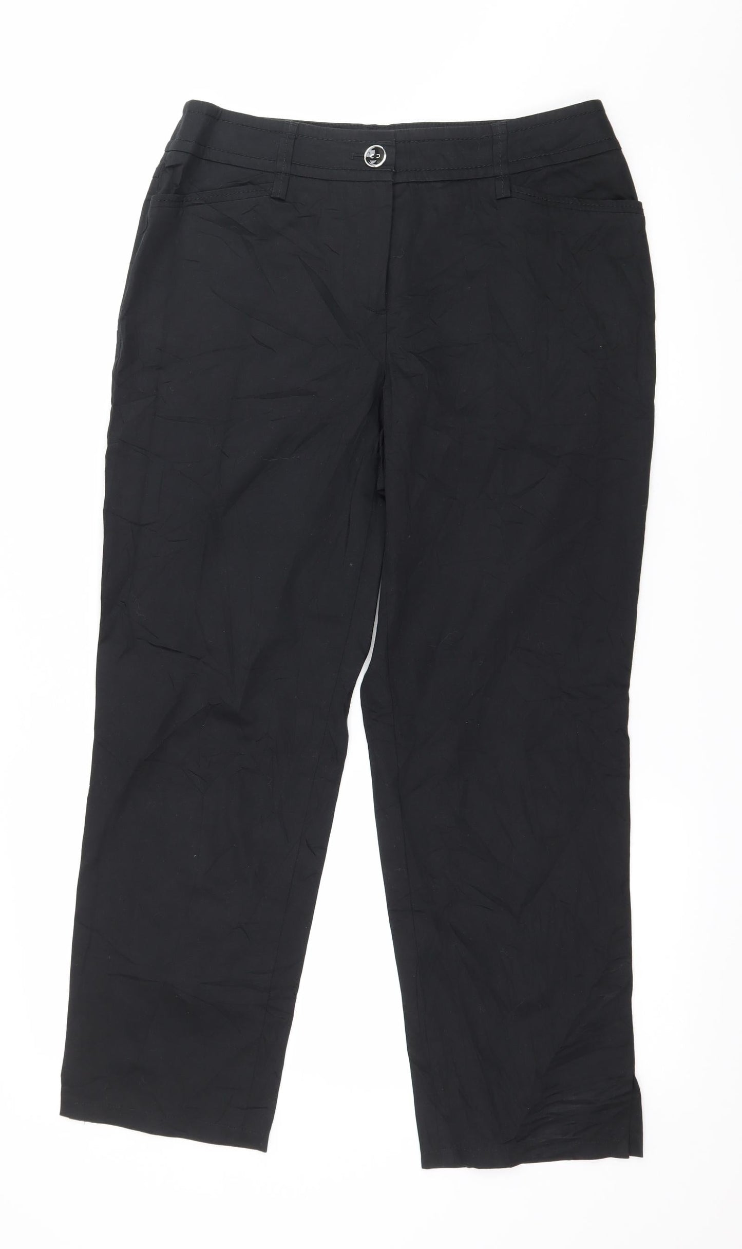 Womens UK Size 32 in Preworn Regular Fit  Black Trousers