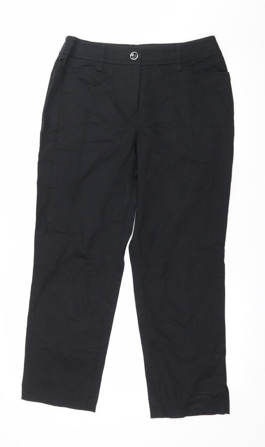Womens UK Size 32 in Preworn Regular Fit  Black Trousers
