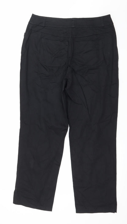 Womens UK Size 32 in Preworn Regular Fit  Black Trousers