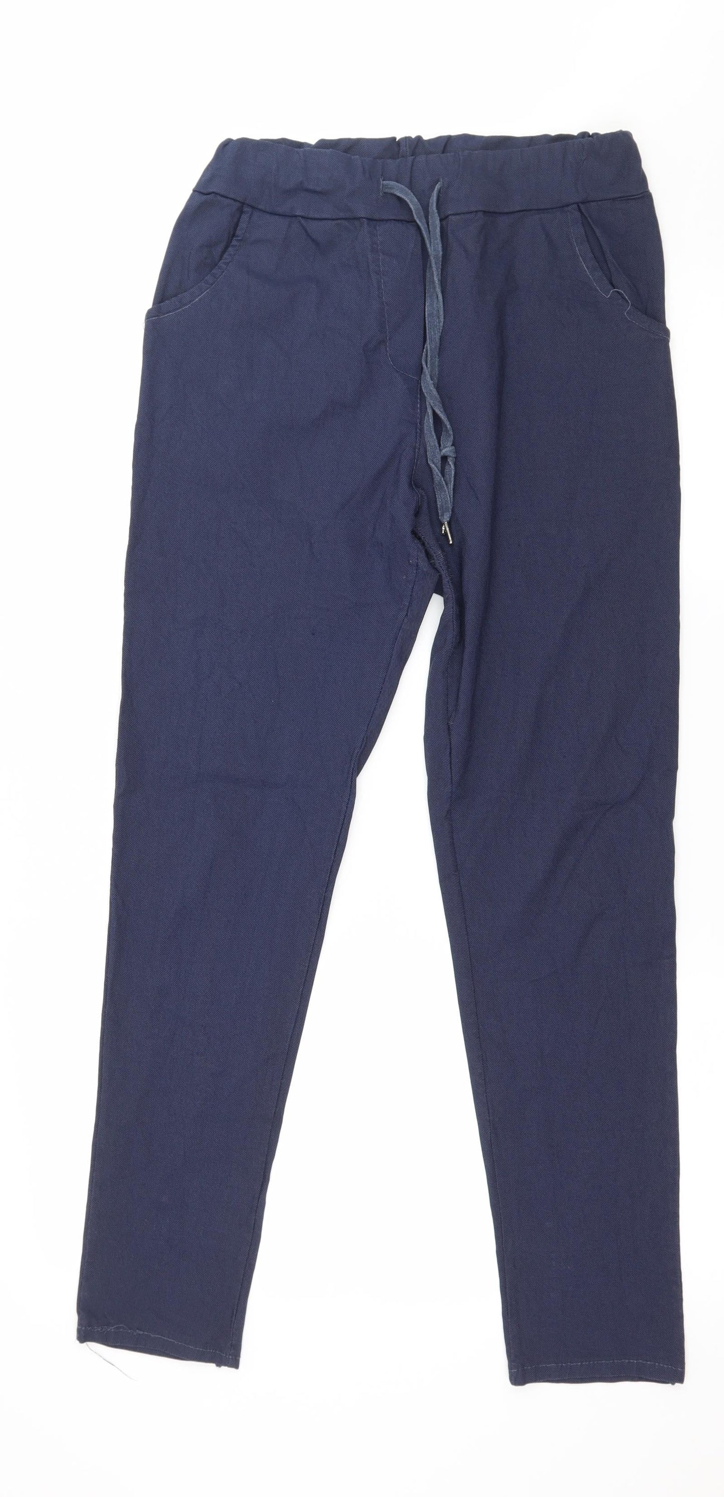 Womens UK Size 10 Preworn Regular Fit  Blue Trousers