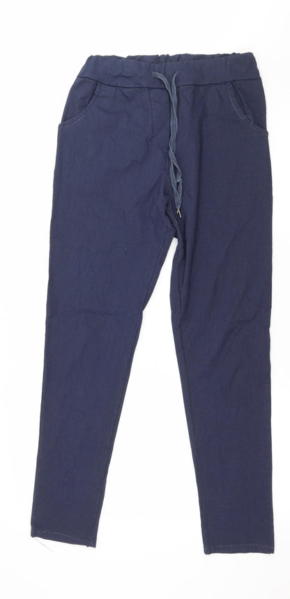 Womens UK Size 10 Preworn Regular Fit  Blue Trousers