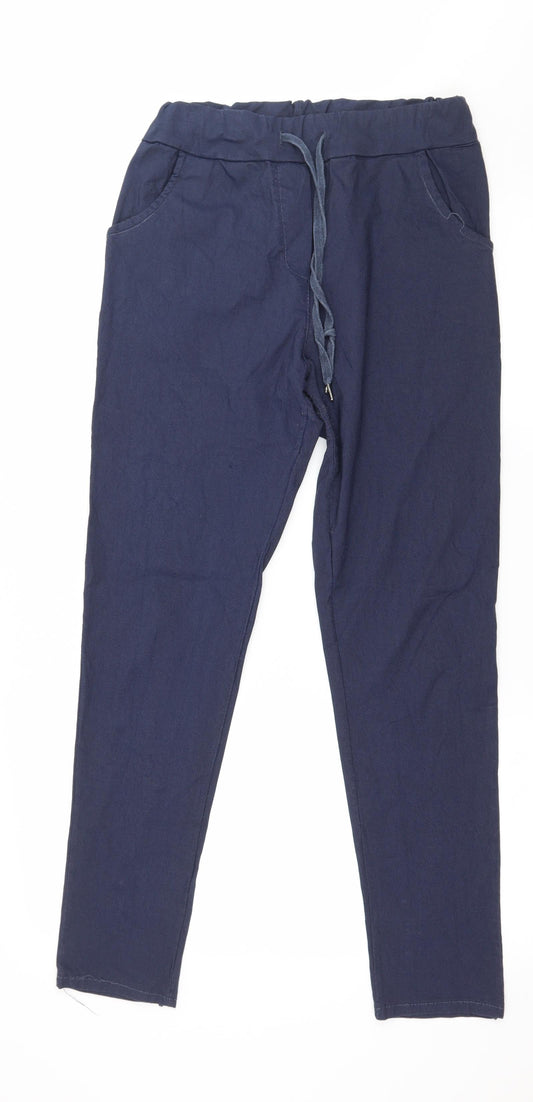 Womens UK Size 10 Preworn Regular Fit  Blue Trousers