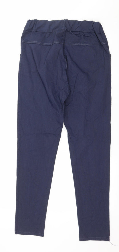 Womens UK Size 10 Preworn Regular Fit  Blue Trousers