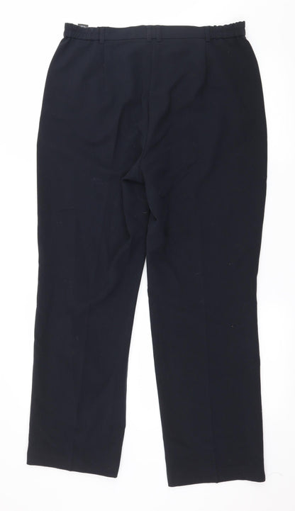 Womens UK Size 14 Marks and Spencer Regular Fit  Blue Trousers