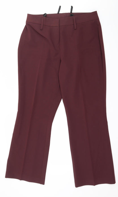 Womens UK Size 18 Preworn Regular Fit  Red Trousers