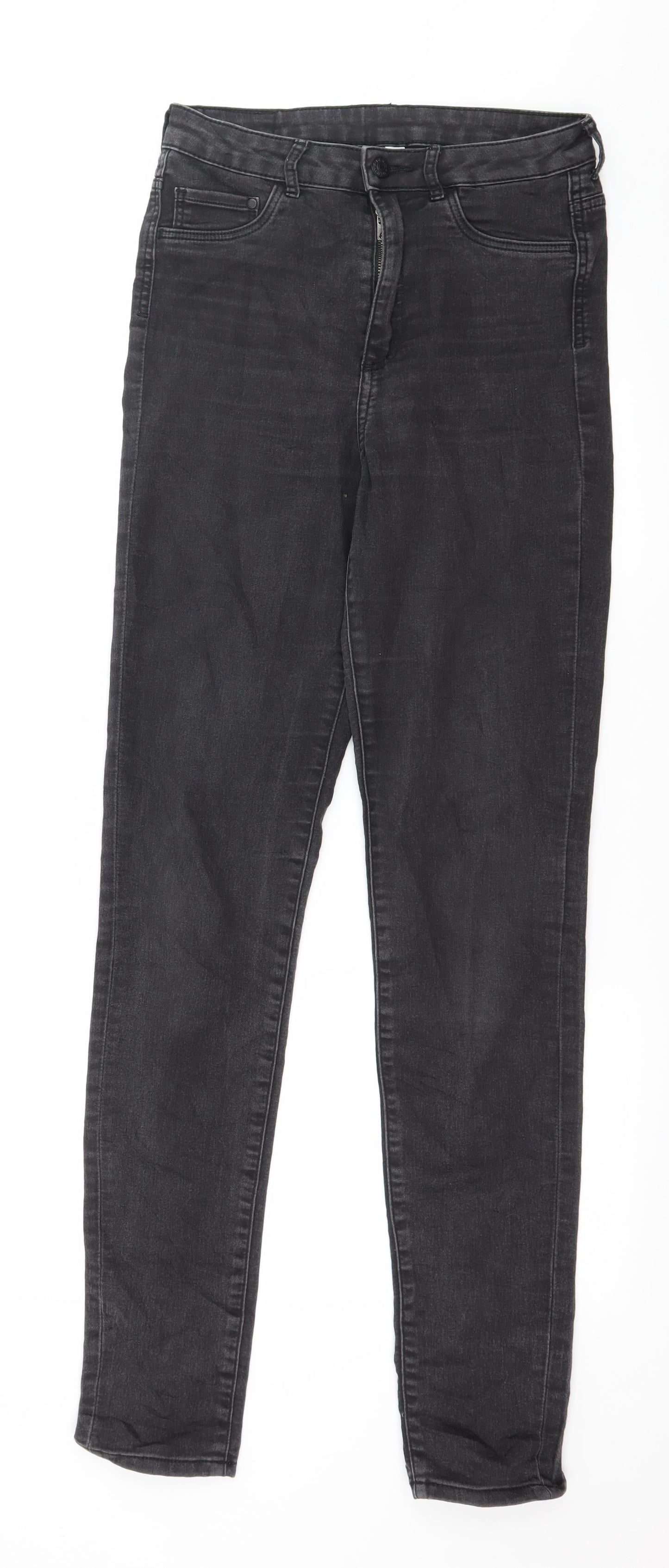 Womens UK Size 28 in H&M Regular Fit Skinny Grey Jeans