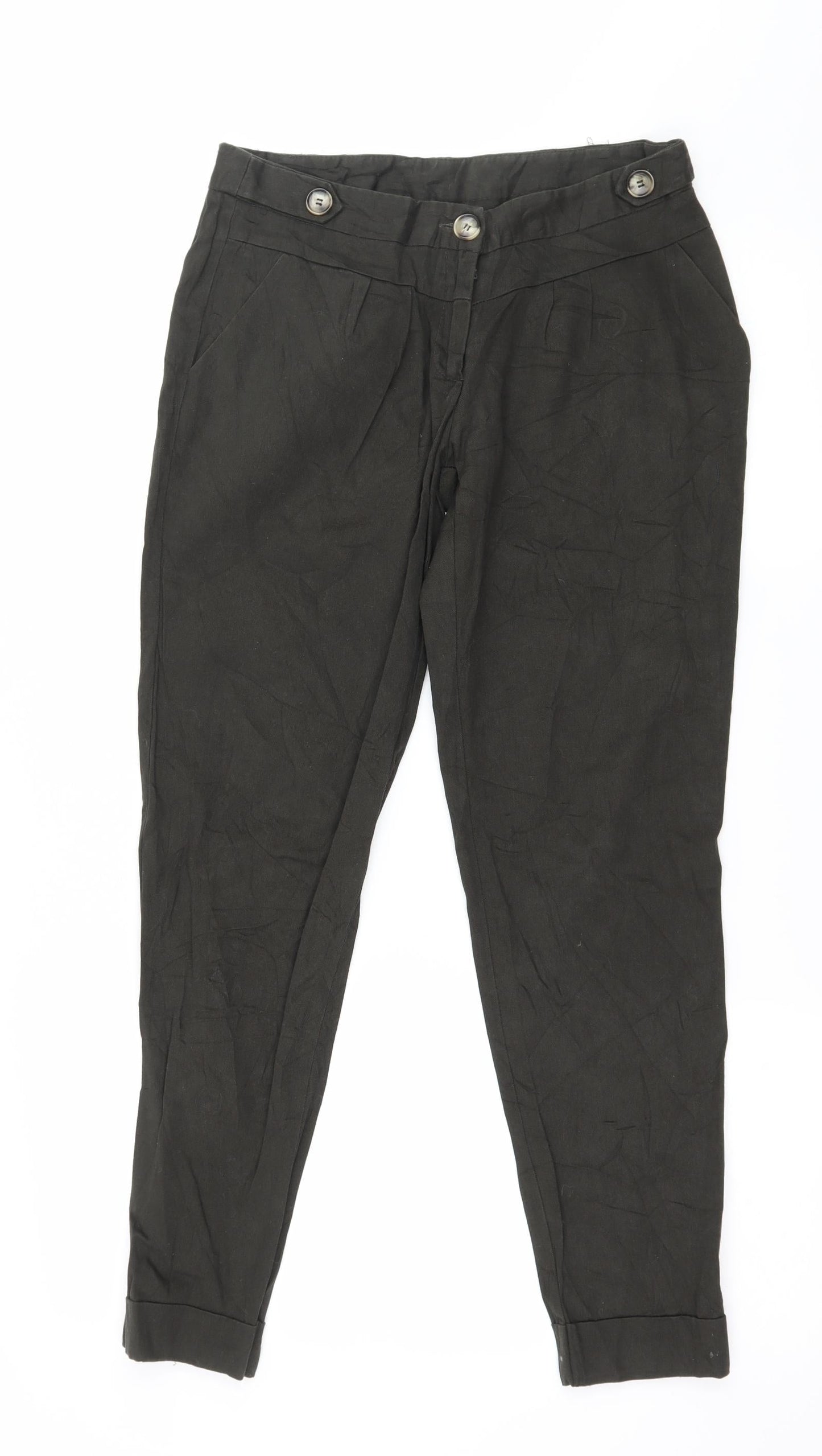 New Look Womens Green   Trousers  Size 8 L27 in