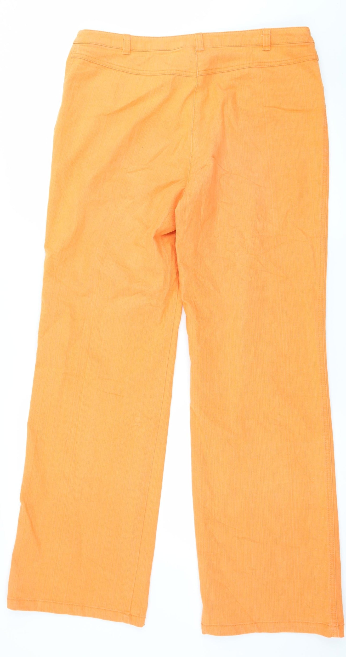 Womens UK Size 14 Cecilia Classics Regular Fit Straight Orange Jeans