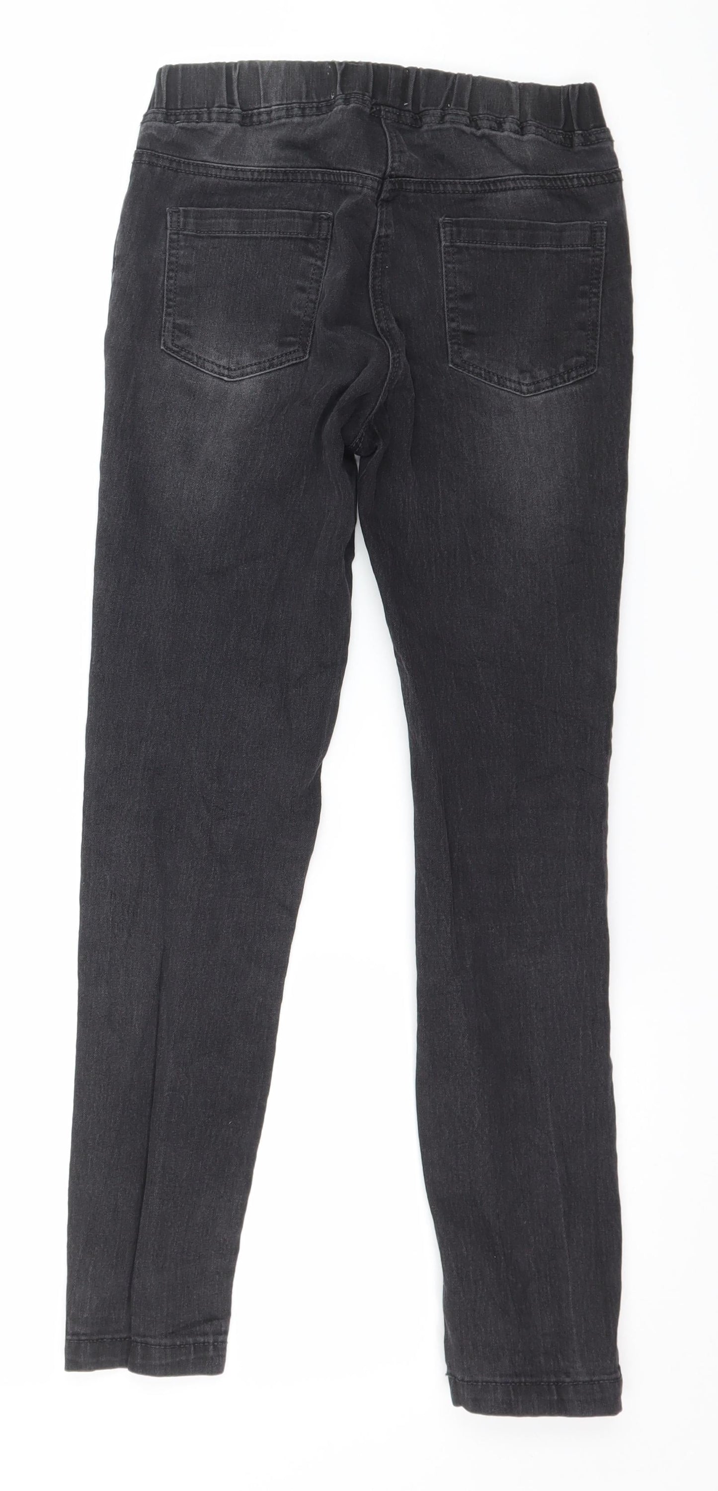 Pepperts! Girls Grey Geometric Denim Skinny Jeans Size 9-10 Years - Badged