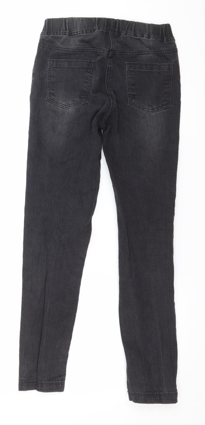 Pepperts! Girls Grey Geometric Denim Skinny Jeans Size 9-10 Years - Badged