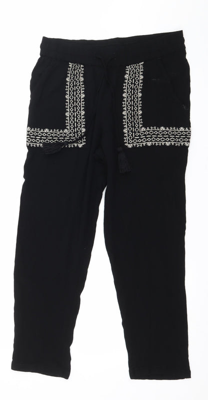 Womens UK Size 10 Marks and Spencer Regular Fit  Black Trousers