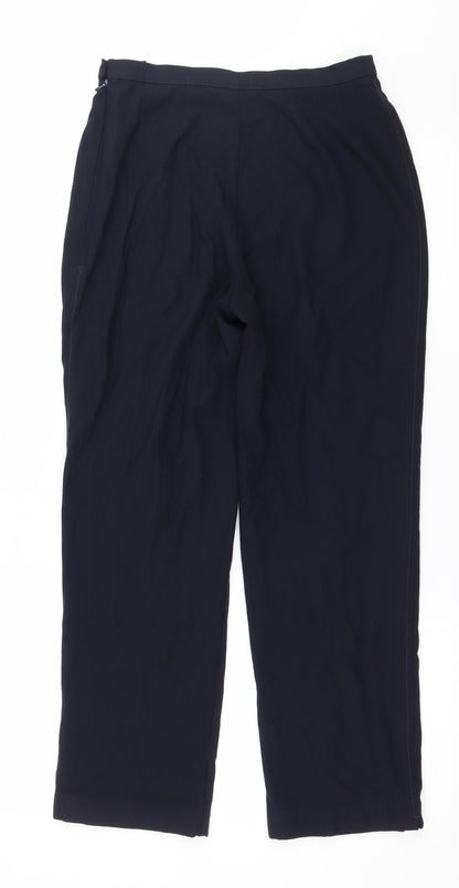 Womens UK Size 10 Marks and Spencer Regular Fit  Blue Trousers