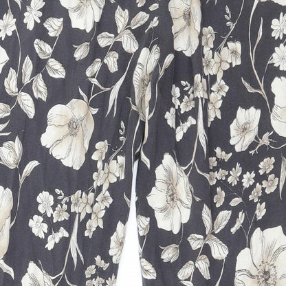 George Womens Green Floral  Trousers  Size 12 L27 in