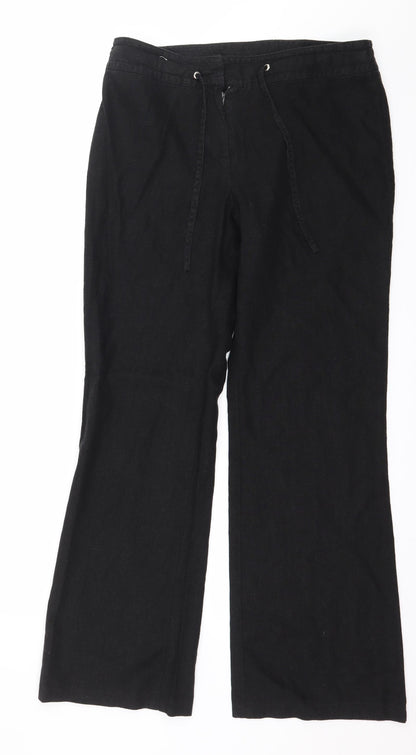 Collezioni Womens Black   Trousers  Size 12 L29 in