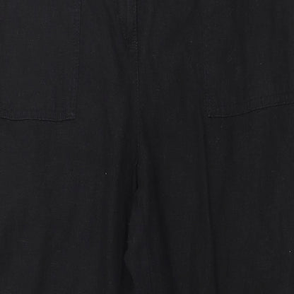 Womens UK Size 34 in Papaya Regular Fit  Black Trousers