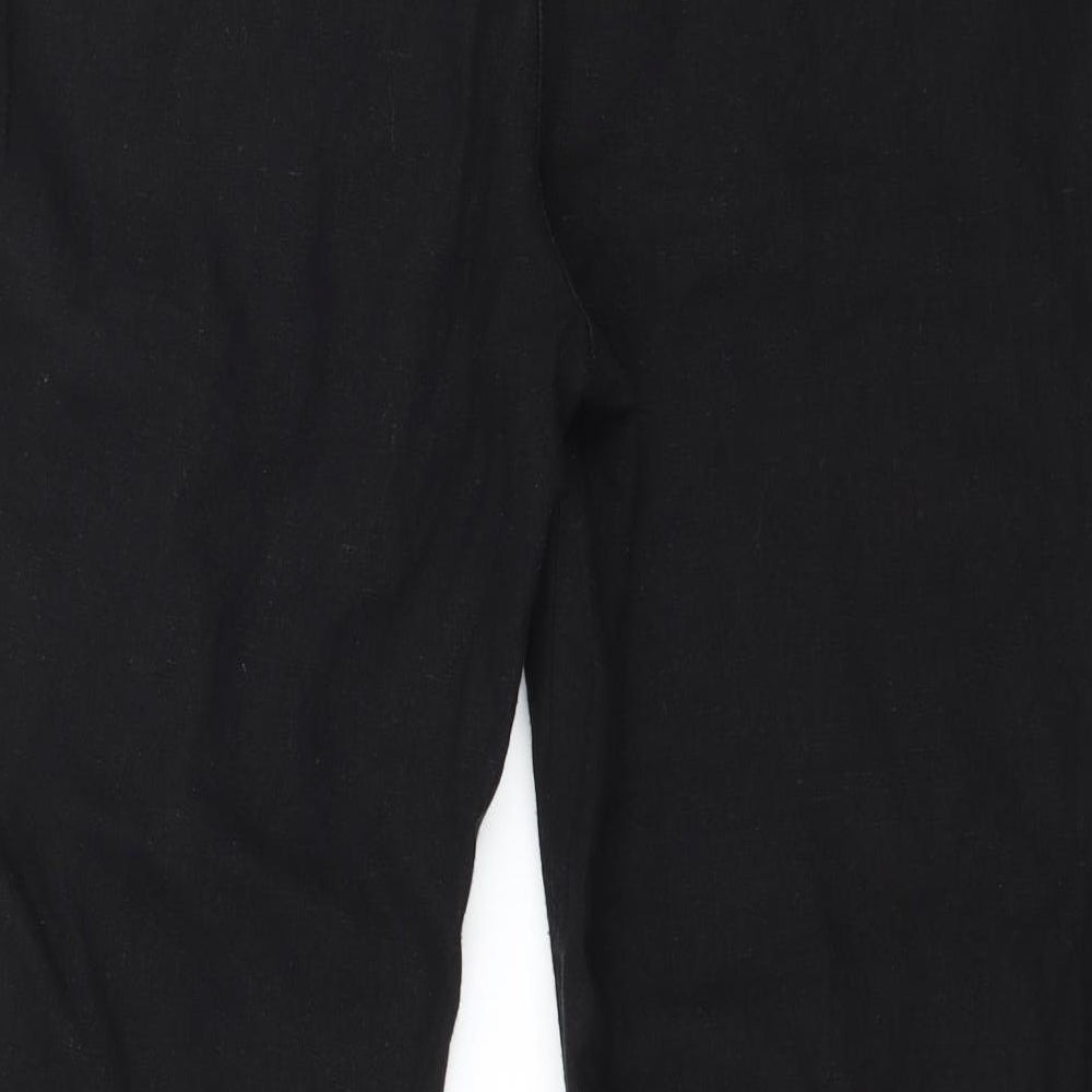 Womens UK Size 34 in Papaya Regular Fit  Black Trousers