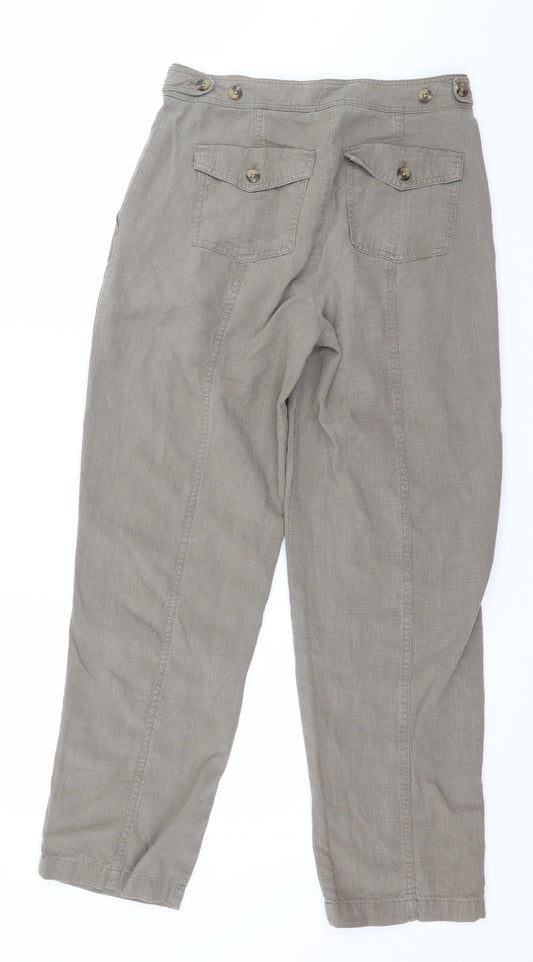 Per Una Womens Green   Trousers  Size 8 L27 in