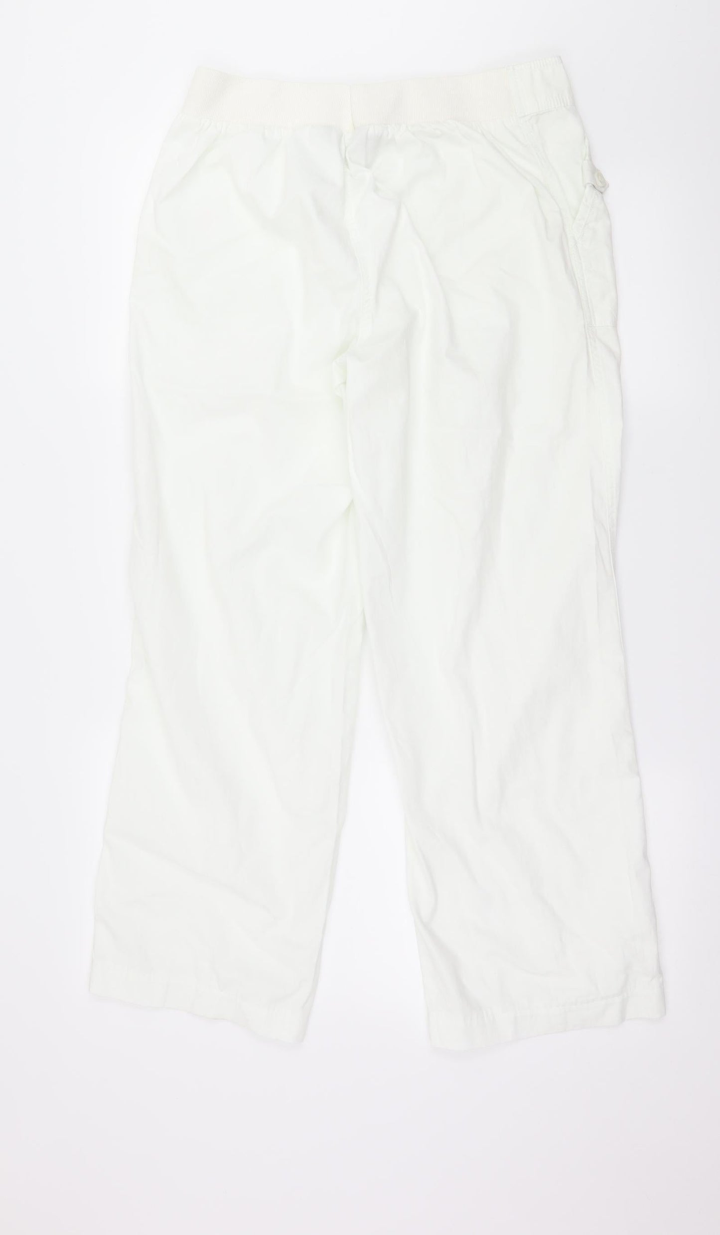 Womens UK Size 12 Bonmarché Regular Fit  White Trousers