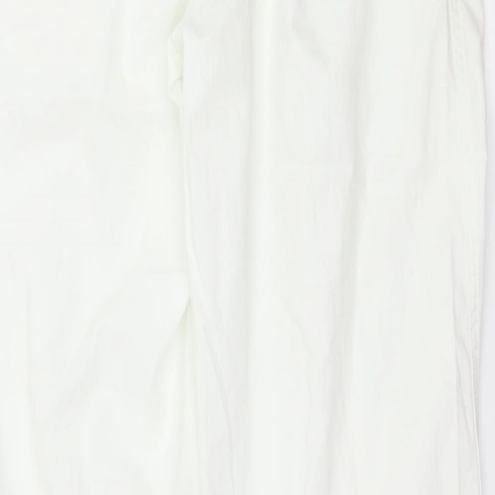 Womens UK Size 12 Bonmarché Regular Fit  White Trousers