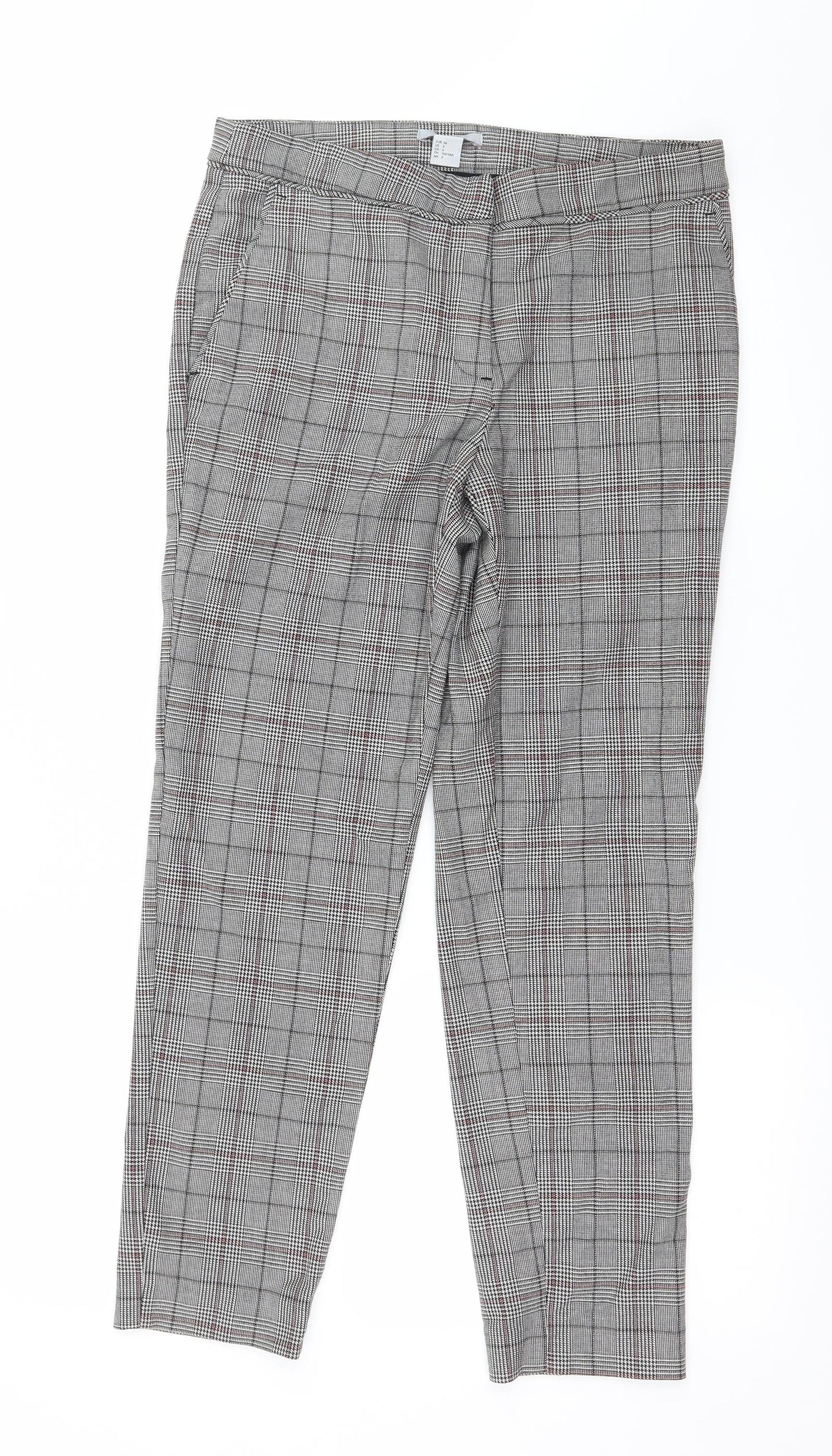 Womens UK Size 8 H&M Regular Fit  Grey Trousers