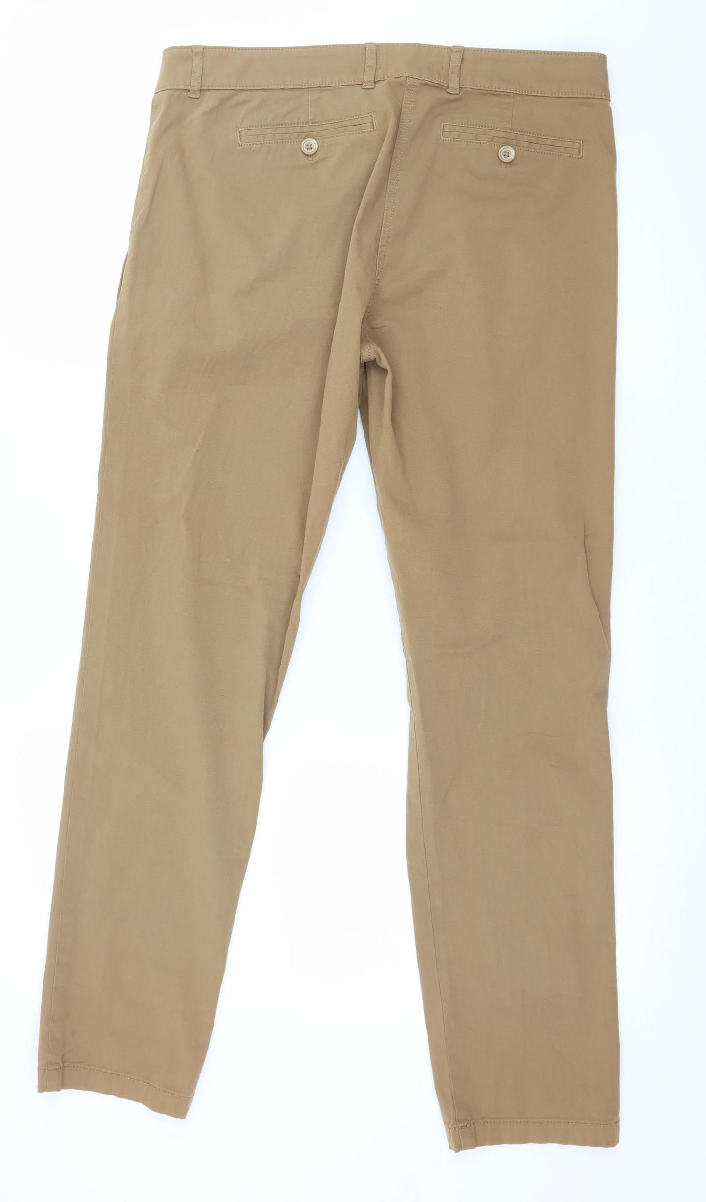 Womens UK Size 12 Marks and Spencer Regular Fit  Brown Trousers