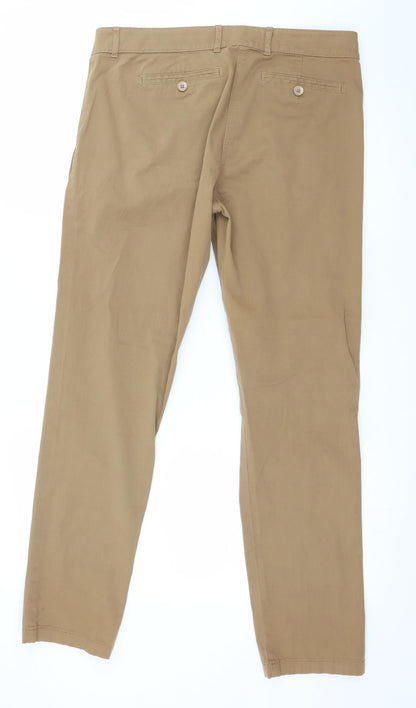 Womens UK Size 12 Marks and Spencer Regular Fit  Brown Trousers