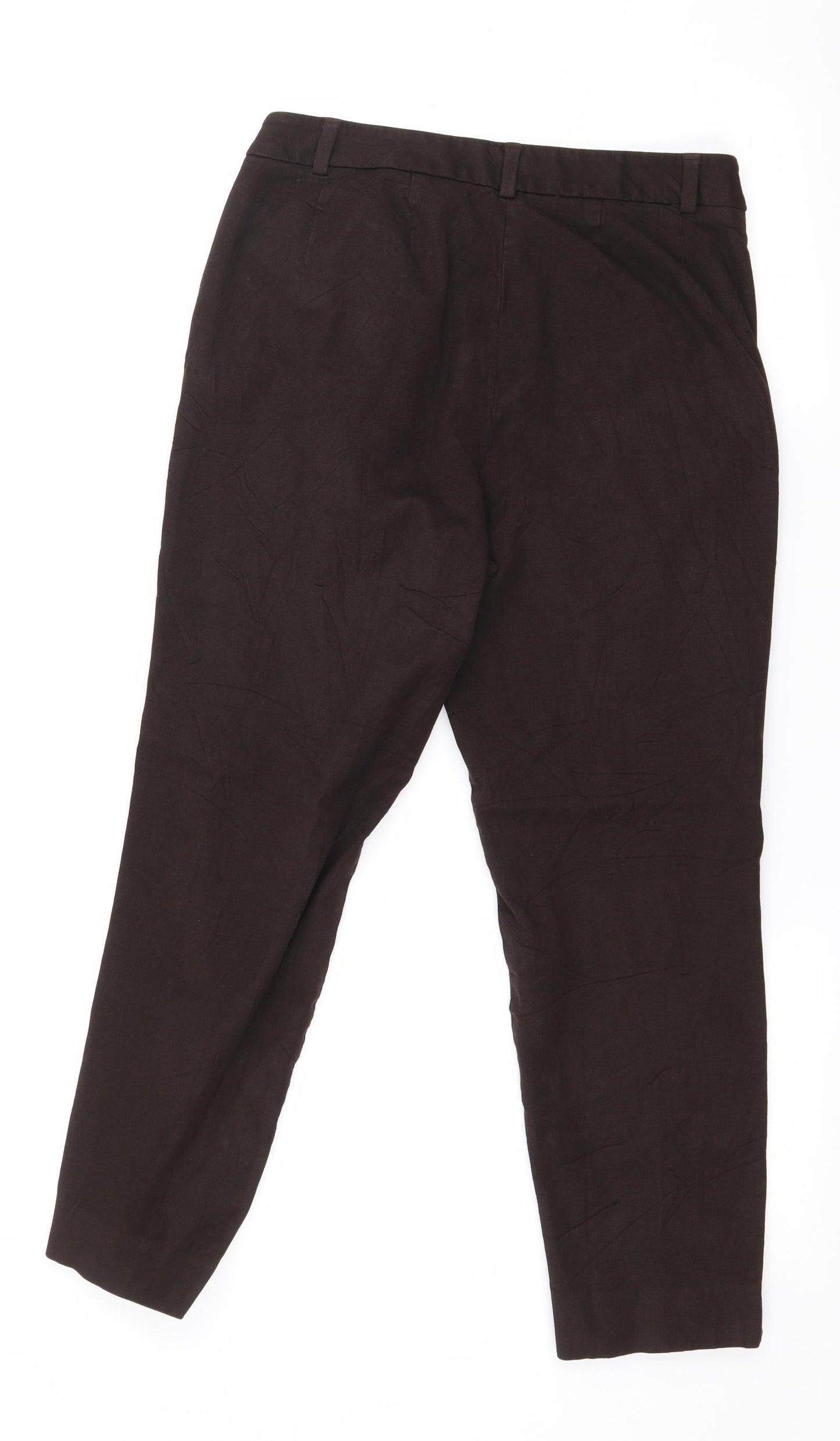 Womens UK Size 10 Marks and Spencer Regular Fit  Brown Trousers